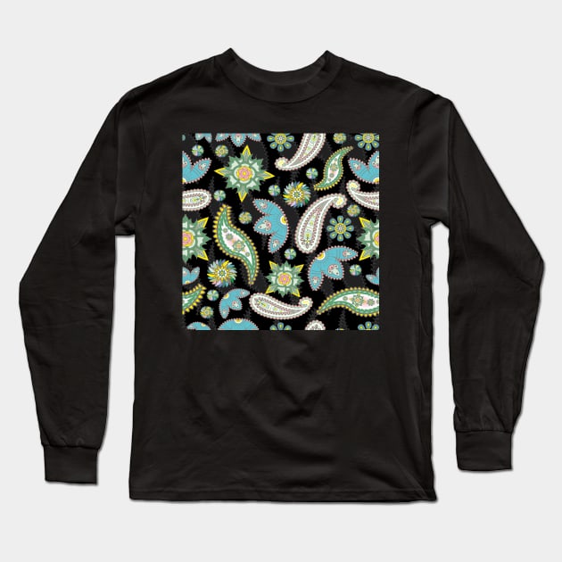 Colorful paisley Long Sleeve T-Shirt by ilhnklv